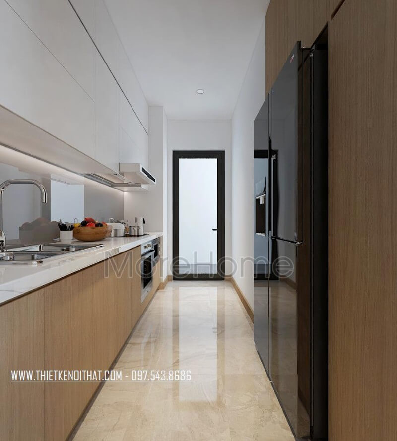 Tủ bếp gỗ công nghiệp thiết kế thông minh, tận dụng không gian chứa đồ cho phòng bếp Tủ bếp gỗ công nghiệp và tủ bếp acrylic