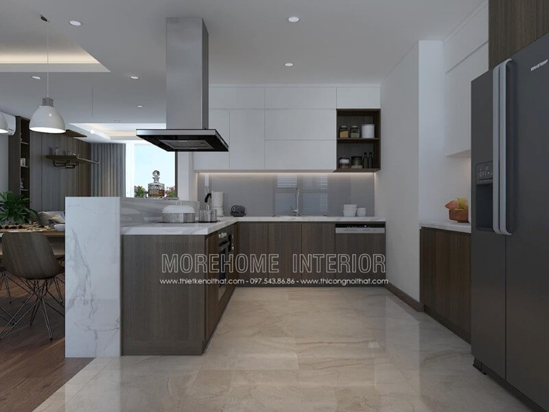 Tủ bếp gỗ công nghiệp hiện đại sang trọng Tủ bếp hiện đại,tủ bếp đẹp hiện đại, tủ bếp An Cường