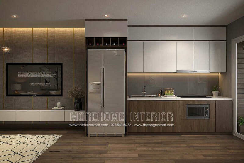 Tủ bếp gỗ công nghiệp hiện đại được yêu thích nhất trong vài năm trở lại đây Tủ bếp hiện đại,tủ bếp đẹp hiện đại, tủ bếp An Cường