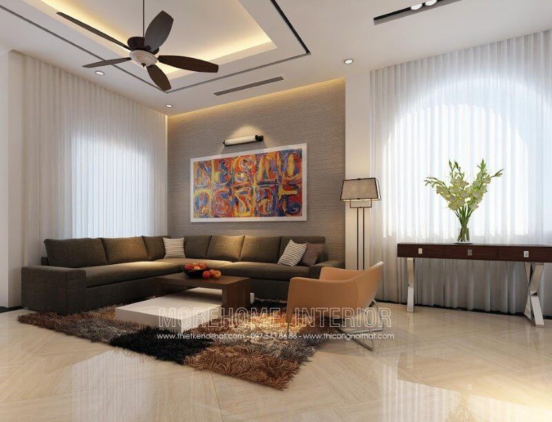 Bàn trà MH-HD014 gỗ tự nhiên trang trí phòng khách chung cư sang trọng