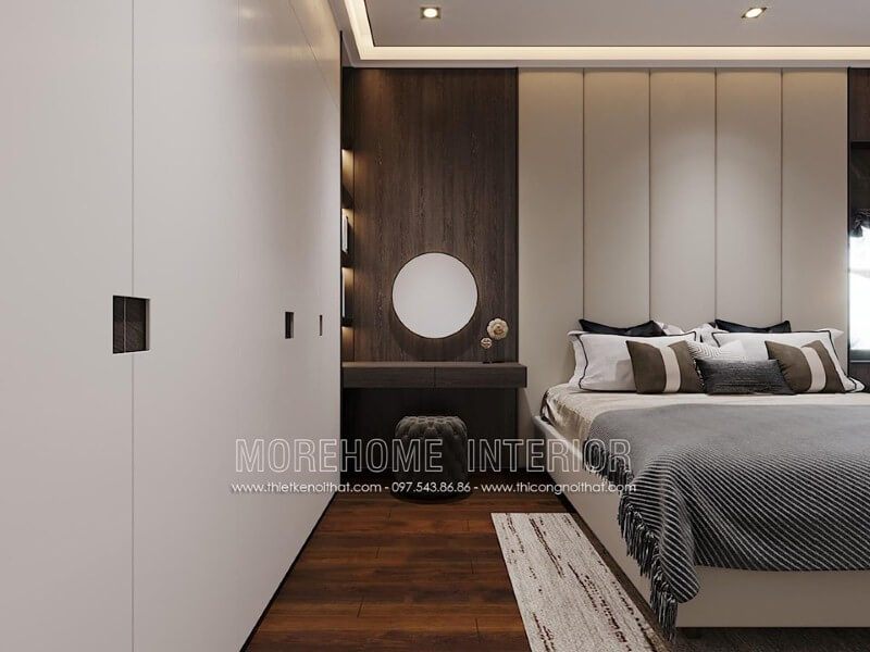 Gương trang trí đẹp độc đáo cho phòng ngủ hiện đại, sang trọng.